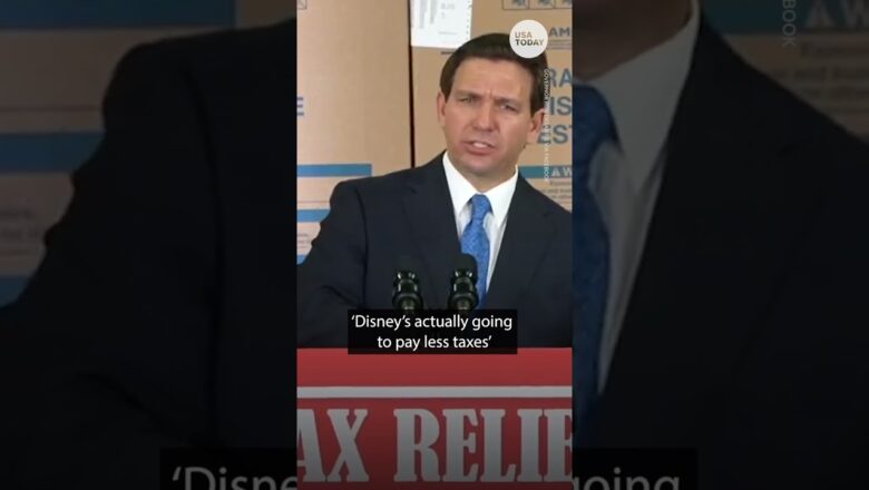 Ron DeSantis on Disney tax status in Florida: ‘There’s a new sheriff in town’ | USA TODAY #Shorts