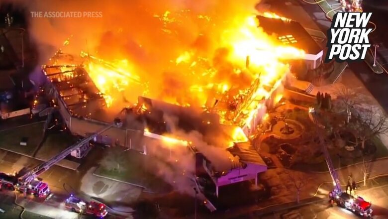 Firefighters battle massive blaze engulfing New Jersey church and school | New York Post