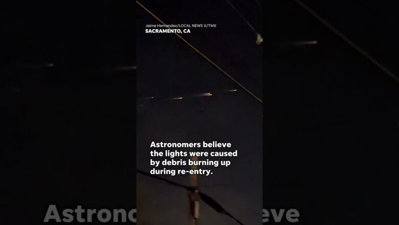 Glowing objects seen streaking through California sky #Shorts