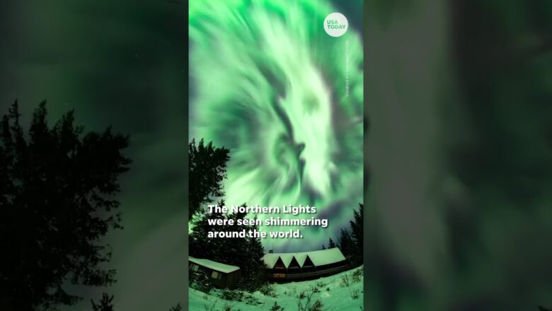 Northern lights filmed shimmering around the world | USA TODAY #Shorts