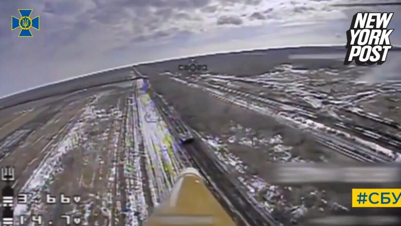 The heart-stopping moment a Ukrainian suicide drone hunts down a Russian tank | New York Post