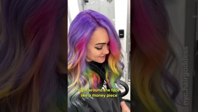 ultimate rainbow hair transformation #shorts