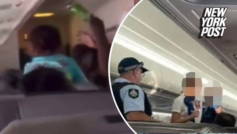 4 passengers arrested after wild brawls on plane result in smashed window, emergency landing |NYPost