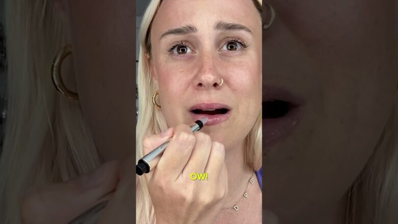 i tried the MOST INTENSE lip plumper #shorts