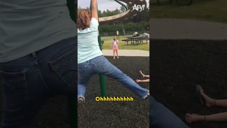 Mom With the Spinning Knock-Out! ??  #fail #funny #shorts #comedy #afv