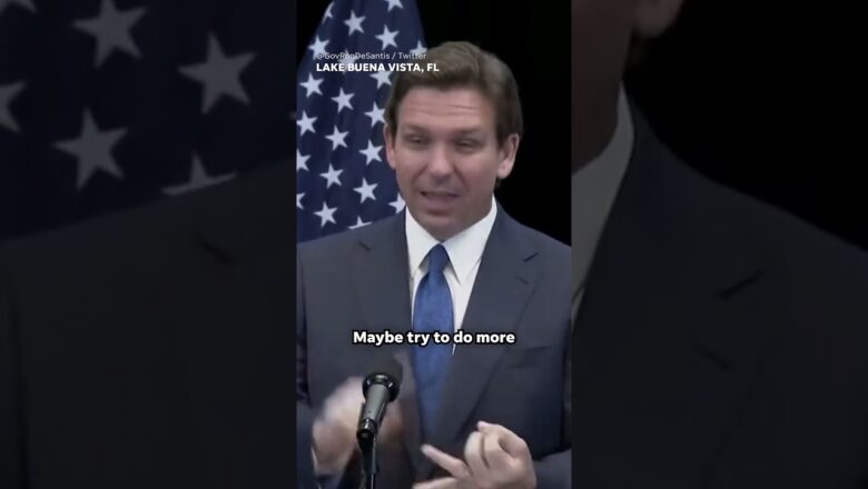 Ron DeSantis threatens to build a state prison next to Disney World #Shorts