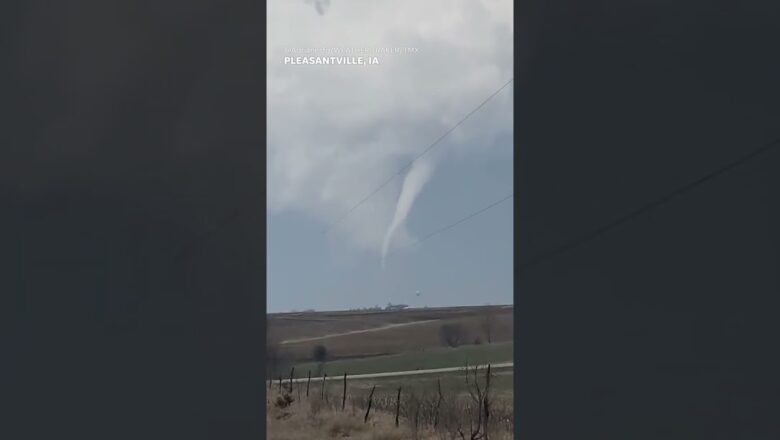 ‘Wow, that is awesome’: Tornado spotted near Pleasantville, Iowa #Shorts