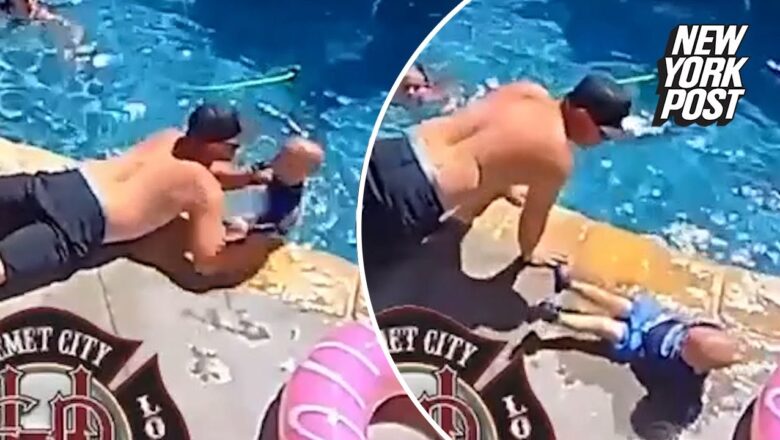 California first responder saves 1-year-old son from drowning in pool: video | New York Post