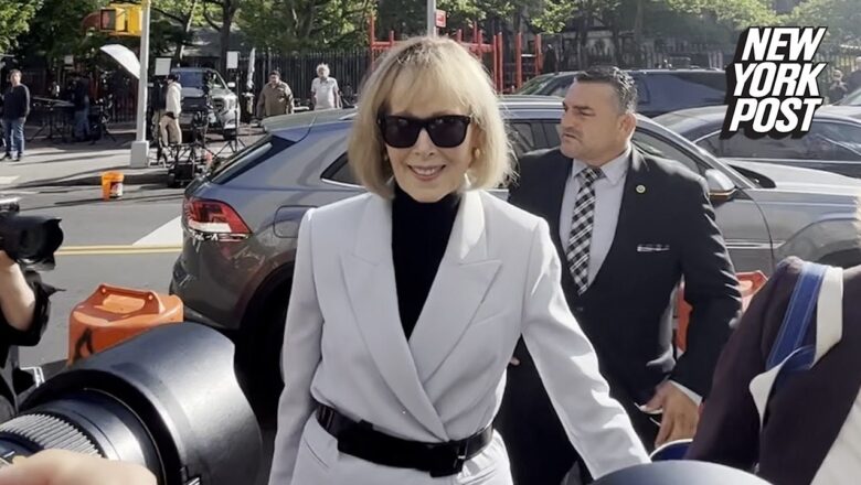 E. Jean Carroll arrives at court for Trump rape, defamation trial | New York Post