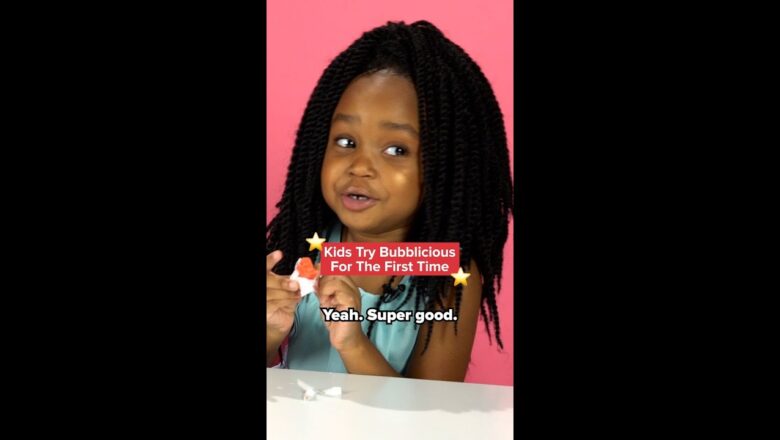 Kids Try Bubblicious For The First Time #shorts