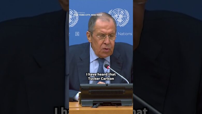 Russian Foreign Minister Lavrov comments on Tucker Carlson’s Fox News departure #Shorts