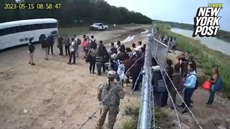 Shocking video shows US soldier appearing to let migrants onto private property in Texas | NY Post