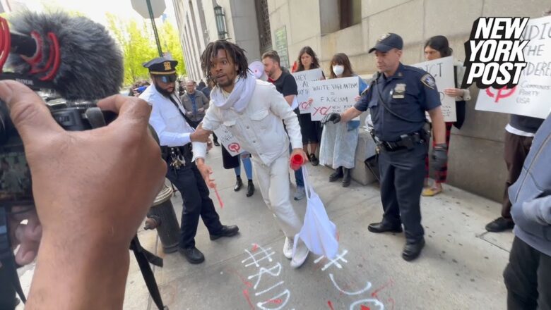 Video shows heated protest over death of Jordan Neely in front of DA Bragg’s office | New York Post