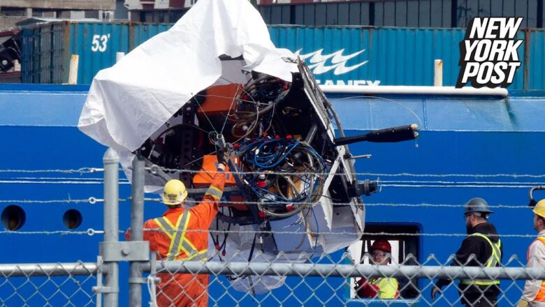 First look at doomed Titan submersible as it’s hauled ashore in Canada