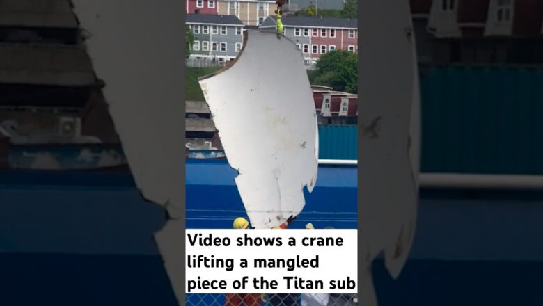 First look at doomed Titan submersible as it’s hauled ashore in Canada #shorts