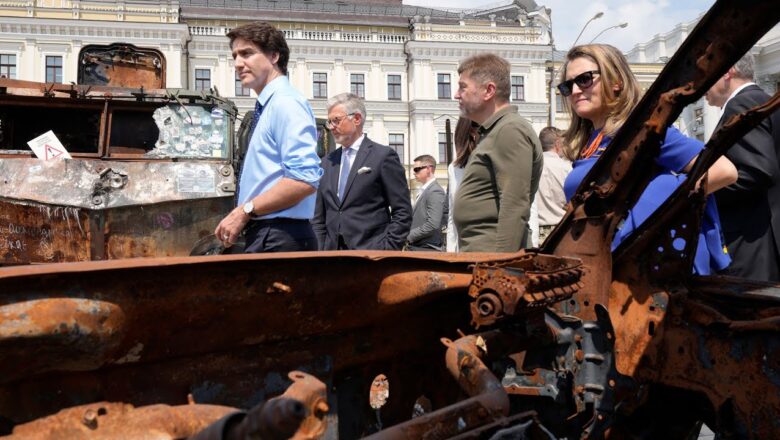 Prime Minister Justin Trudeau tours Kyiv in surprise visit