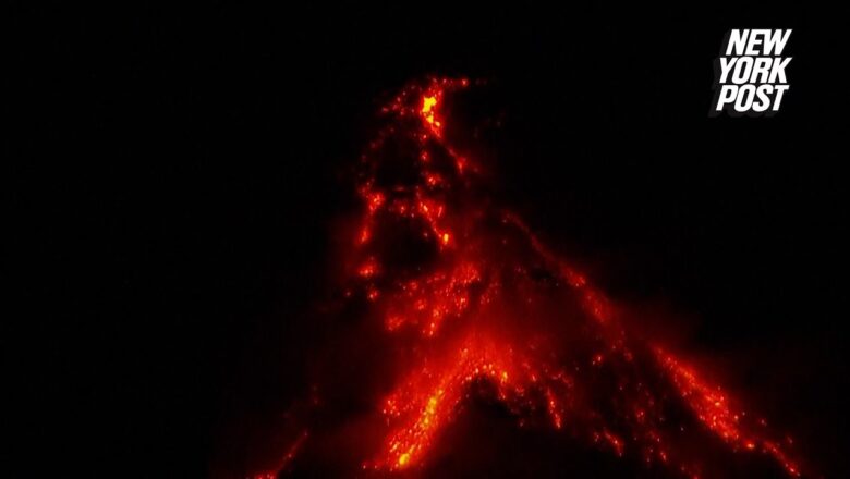 WATCH: Lava pours out of Philippine volcano during mild eruption