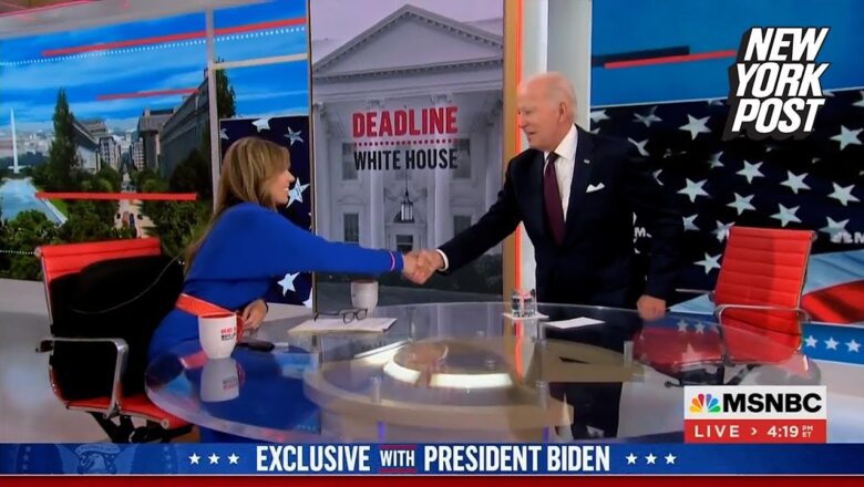 Biden walks off set before MSNBC host is finished talking: ‘The Biden presidency in one clip’