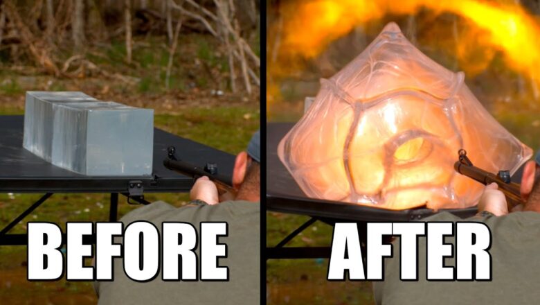 Elephant Rifle Annihilates Ballistic Gel at 82,000FPS  – The Slow Mo Guys @KentuckyBallistics