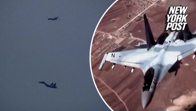 Tense footage shows Russian fighter jets harassing US drones over Syria