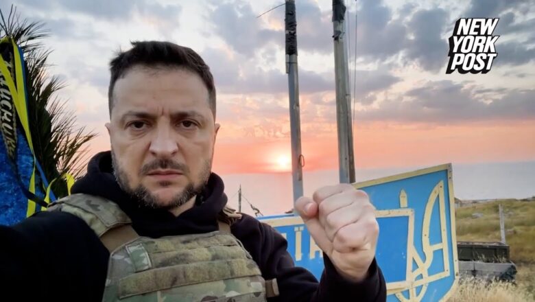 Zelensky thanks soldiers at iconic Snake Island on 500th day of war | New York Post