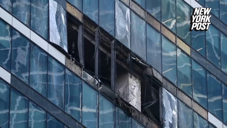 A new drone attack in Moscow damages skyscraper