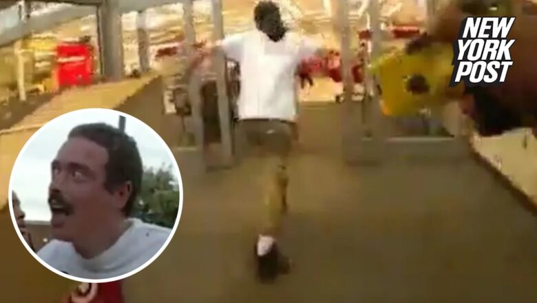 Cops catch Target thief with huge TV as he’s coming out of store, leading to scary fight