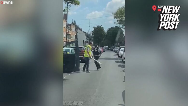 Disgruntled British driver attacks traffic warden with wooden pole for taking picture of his van