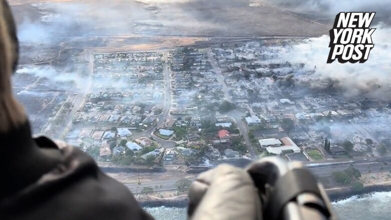 Drone footage shows extensive damage from Hawaii wildfires