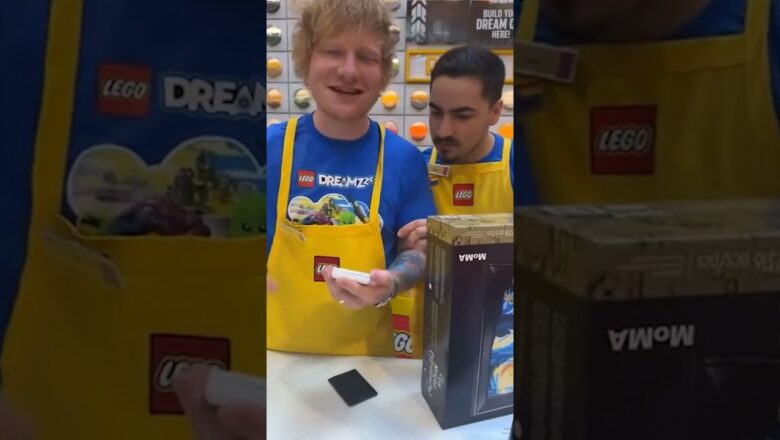 Ed Sheeran gifts fan with concert tickets, Legos at Lego store event #Shorts