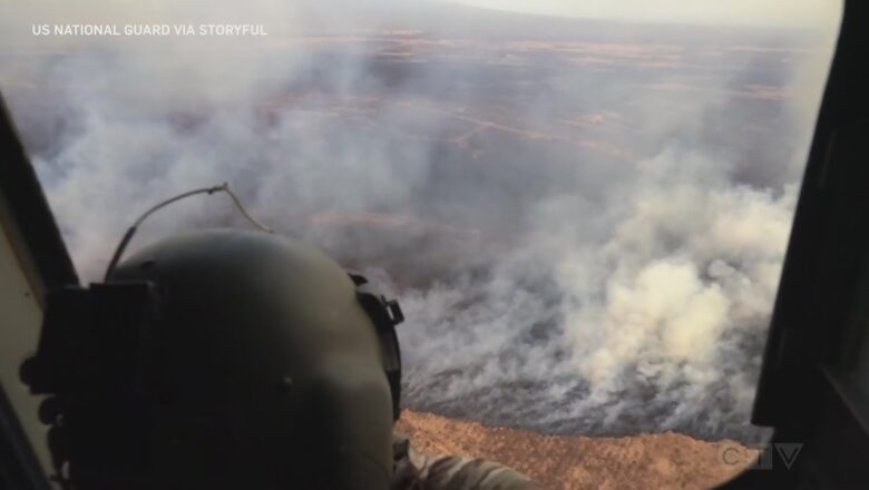 HAWAII WILDFIRES | US National Guard video over Maui