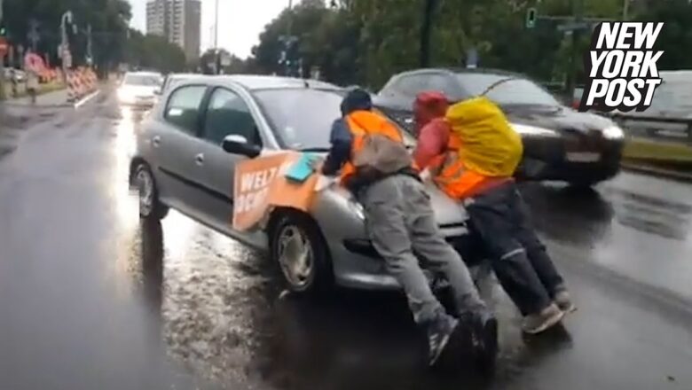 Irate drivers ram into climate protesters blocking traffic, drag them hundreds of feet down highway