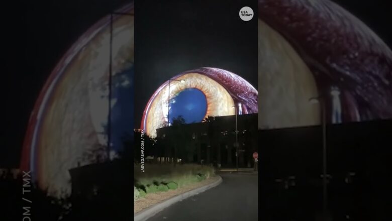 Massive eyeball projection leaves residents speechless #Shorts