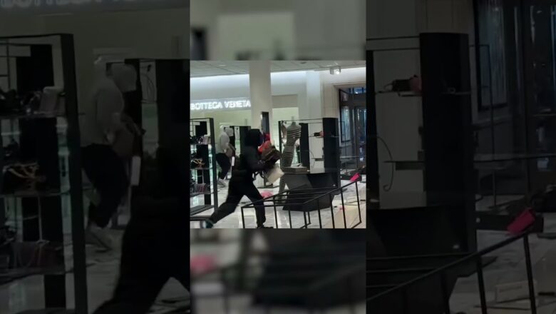 ‘Mob’ seen on camera stealing up to $100k from Nordstrom #Shorts
