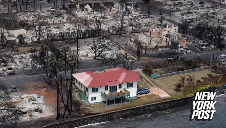 Single home surrounded by burned-out destruction somehow survives Maui wildfires