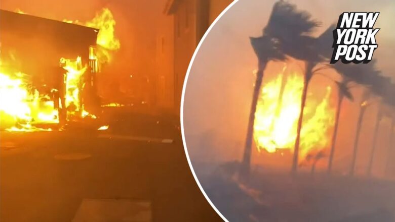 Terrifying footage shows residents attempting to escape Hawaii fires