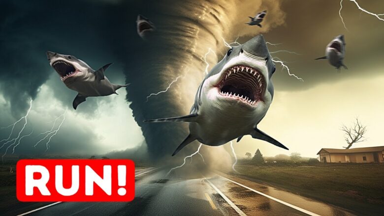 What If a Tornado Got in Water Filled with Sharks?