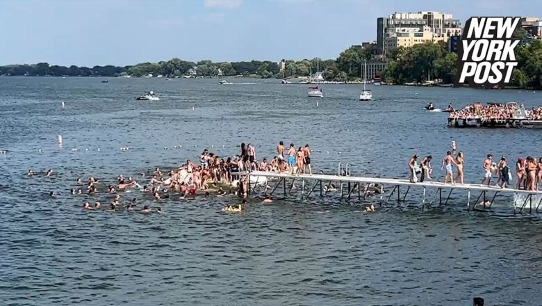 At least 60 University of Wisconsin students plunge into lake when pier collapses