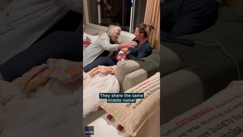 Grandma reacts to learning newborn great-grand daughter’s name | Humankind #shorts #goodnews