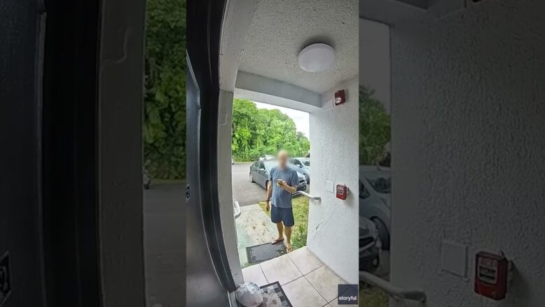 Horrifying moment a DoorDash delivery driver appears to spit on food #Shorts