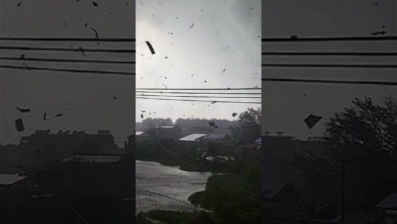 Huge tornado leaves behind path of destruction #Shorts