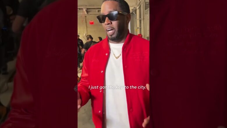 New York City Mayor Eric Adams presents Diddy with a key to the city #Shorts