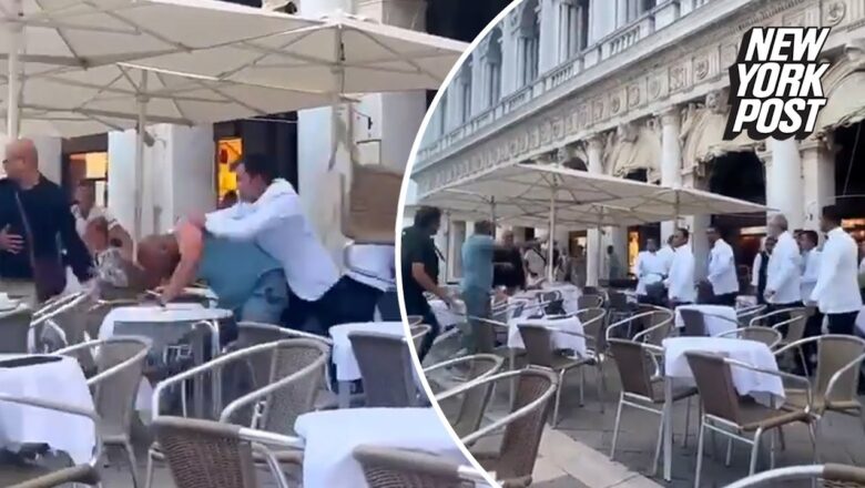 Restaurant brawl erupts between Italian waiters and ‘foreign’ patrons in wild video