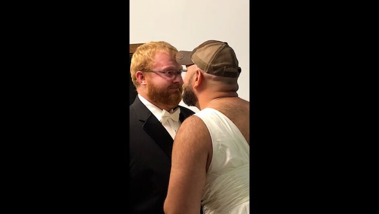 The groom was ready to kiss #best #man #pranks