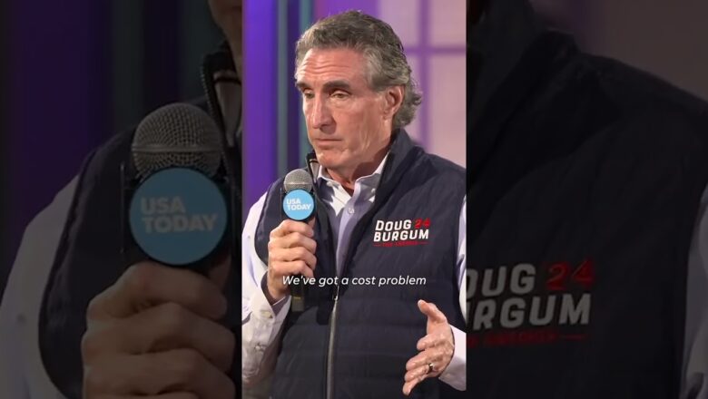 Gov. Doug Burgum faces America’s ‘cost problem’ at USA Today town hall #Shorts