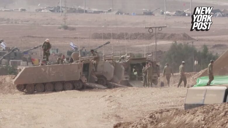 Israeli forces operate at border with Gaza
