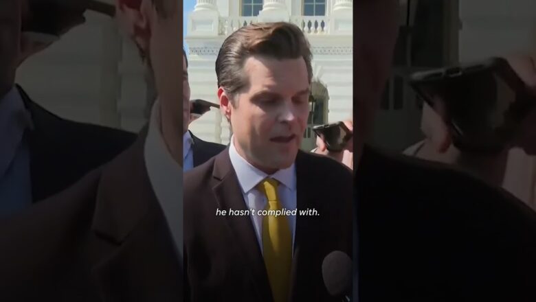 Rep. Gaetz files motion to remove McCarthy from speakership #Shorts