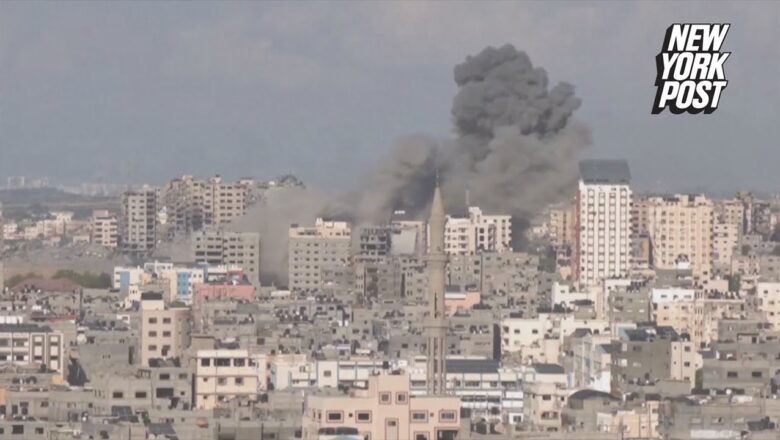 Smoke and explosions on Gaza skyline ahead of Israel ground assault