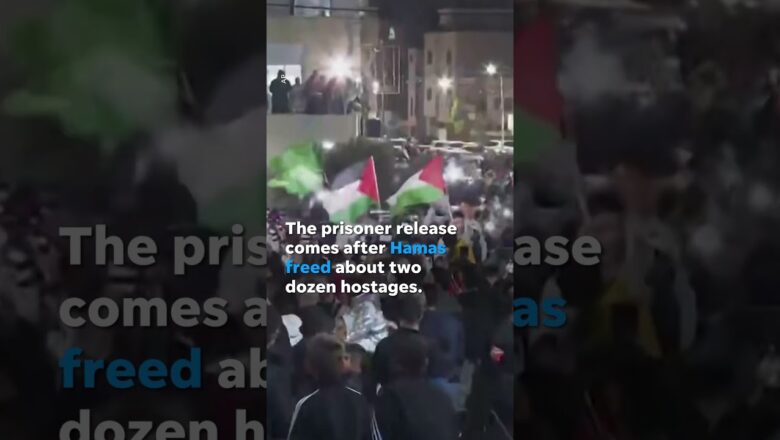 Celebrations in the streets of the West Bank after Israel releases Palestinian prisoners #Shorts