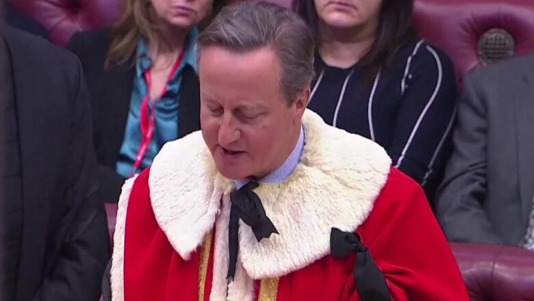 David Cameron is back: Former U.K. prime minister introduced to the House of Lords